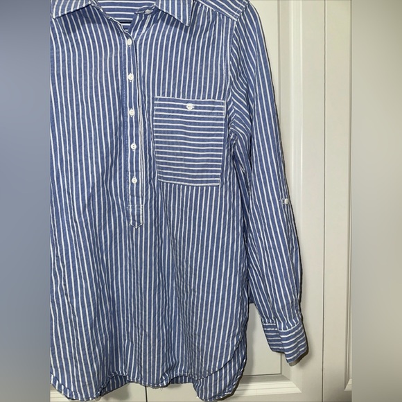 Caffe Marrahesh Lightweight Half Button Down Collared Blouse M - Picture 4 of 6